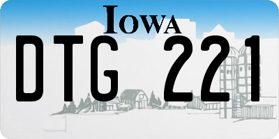 IA license plate DTG221
