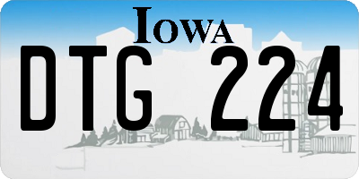 IA license plate DTG224