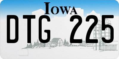 IA license plate DTG225