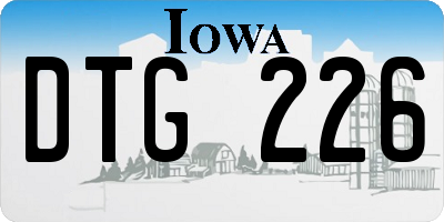 IA license plate DTG226