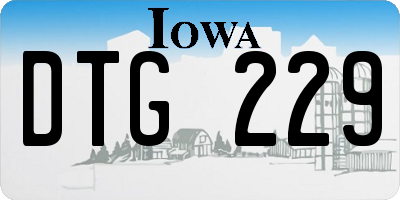 IA license plate DTG229