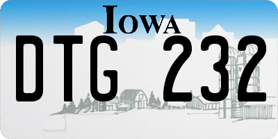 IA license plate DTG232