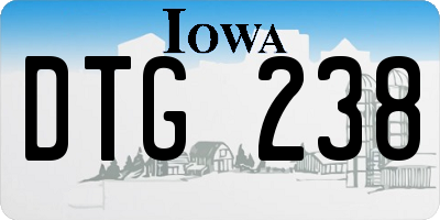 IA license plate DTG238