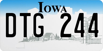 IA license plate DTG244