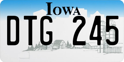 IA license plate DTG245
