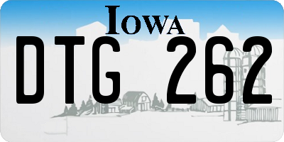 IA license plate DTG262
