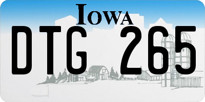 IA license plate DTG265
