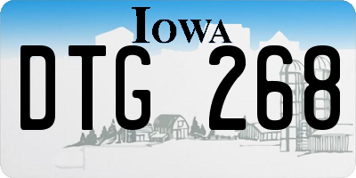 IA license plate DTG268