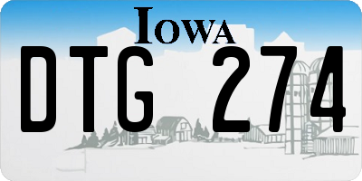IA license plate DTG274