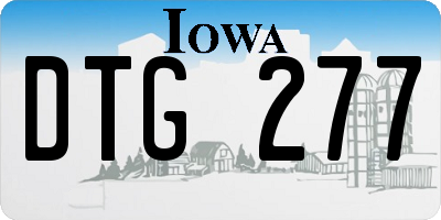 IA license plate DTG277