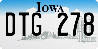IA license plate DTG278