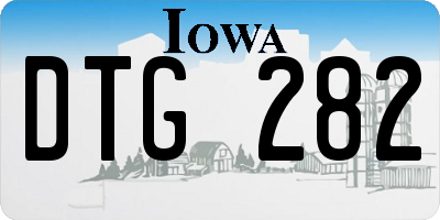 IA license plate DTG282
