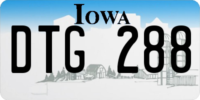 IA license plate DTG288