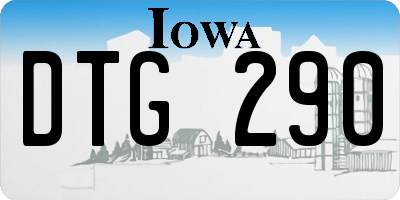 IA license plate DTG290