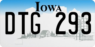 IA license plate DTG293