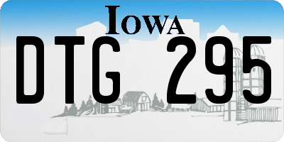 IA license plate DTG295