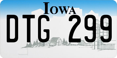IA license plate DTG299