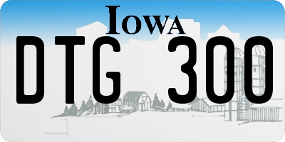 IA license plate DTG300