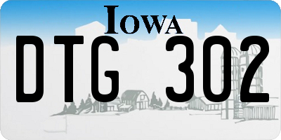 IA license plate DTG302
