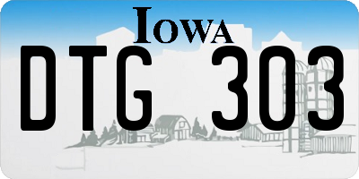 IA license plate DTG303
