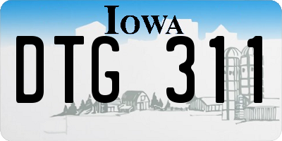 IA license plate DTG311