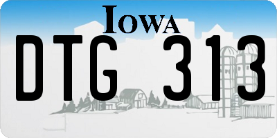 IA license plate DTG313