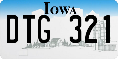 IA license plate DTG321