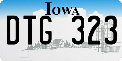 IA license plate DTG323