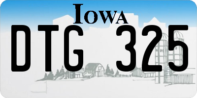 IA license plate DTG325