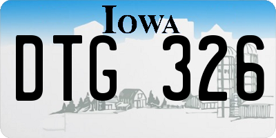 IA license plate DTG326