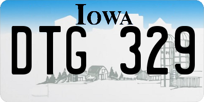 IA license plate DTG329