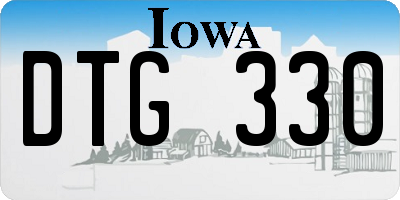 IA license plate DTG330