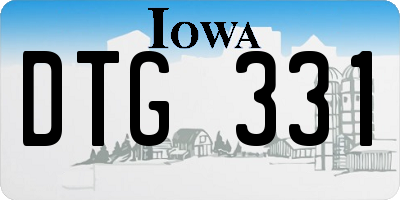 IA license plate DTG331