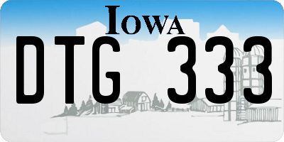 IA license plate DTG333