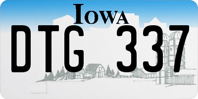 IA license plate DTG337