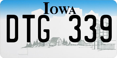 IA license plate DTG339