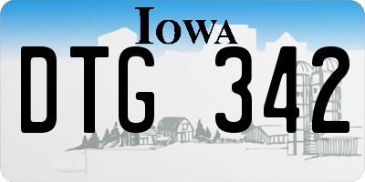 IA license plate DTG342
