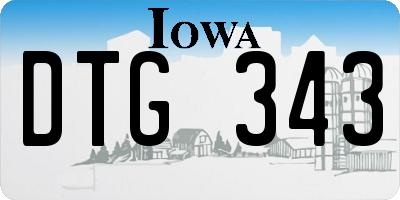 IA license plate DTG343