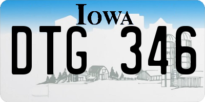 IA license plate DTG346