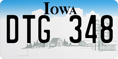 IA license plate DTG348