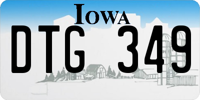 IA license plate DTG349