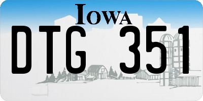 IA license plate DTG351