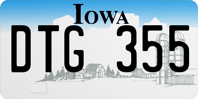 IA license plate DTG355