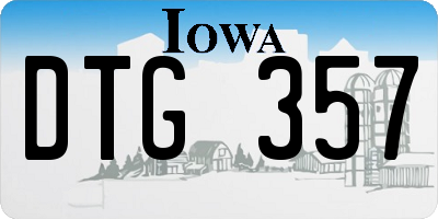 IA license plate DTG357