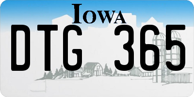 IA license plate DTG365
