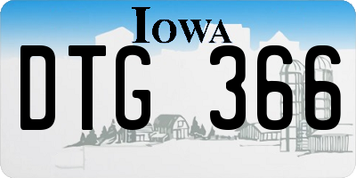 IA license plate DTG366