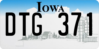 IA license plate DTG371