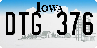 IA license plate DTG376
