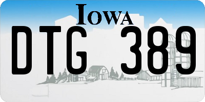 IA license plate DTG389