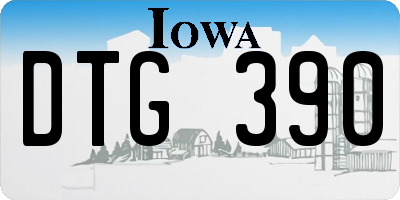 IA license plate DTG390